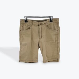 Hawke & Co Mens Tan Cargo Shorts‎ Size 32 Dynamic Sport Fiber Zip Pockets